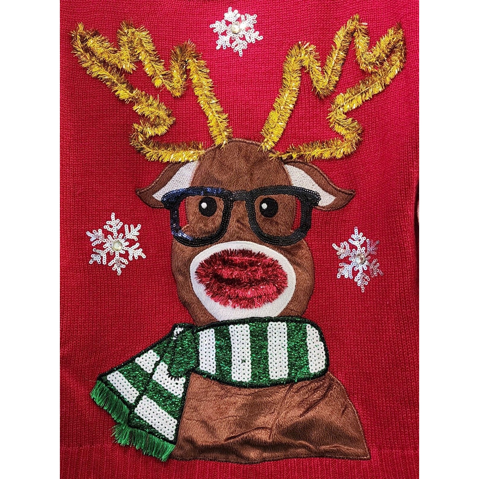 Rudolph The Red Nose Reindeer Christmas Holiday Sweater Womens X-Small